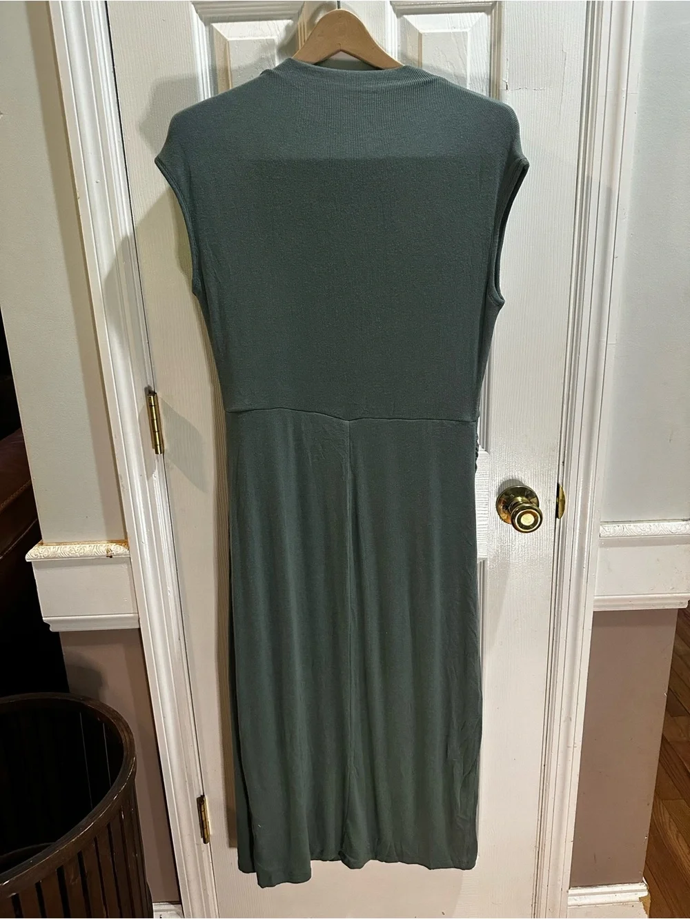 NWT The Commons Stitch Fix Maxi‎ Dress Mischa Fitted Cap Sleeve Green Layered L